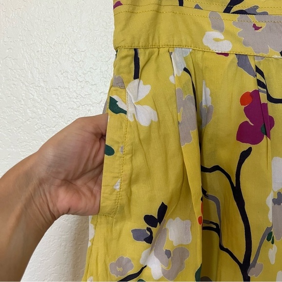 2/$30 Old Navy Floral Skirt Yellow 100% Cotton SZ 6 - Picture 4 of 13